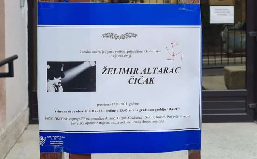 Antisemitski čin "Jevrejska zajednica u Sarajevu je uznemirena"